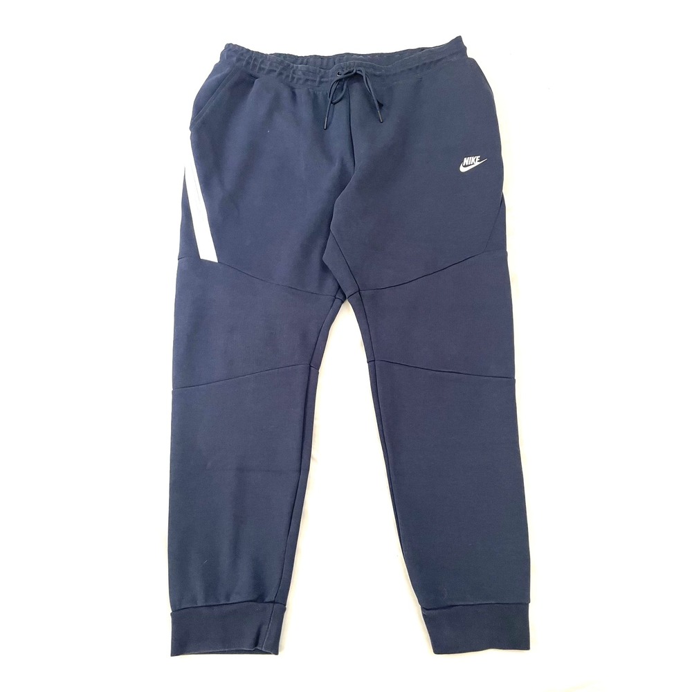 Nike Tech Fleece Joggers Mens XXL Navy Blue Tapered Sweatpants‎ 805162-455